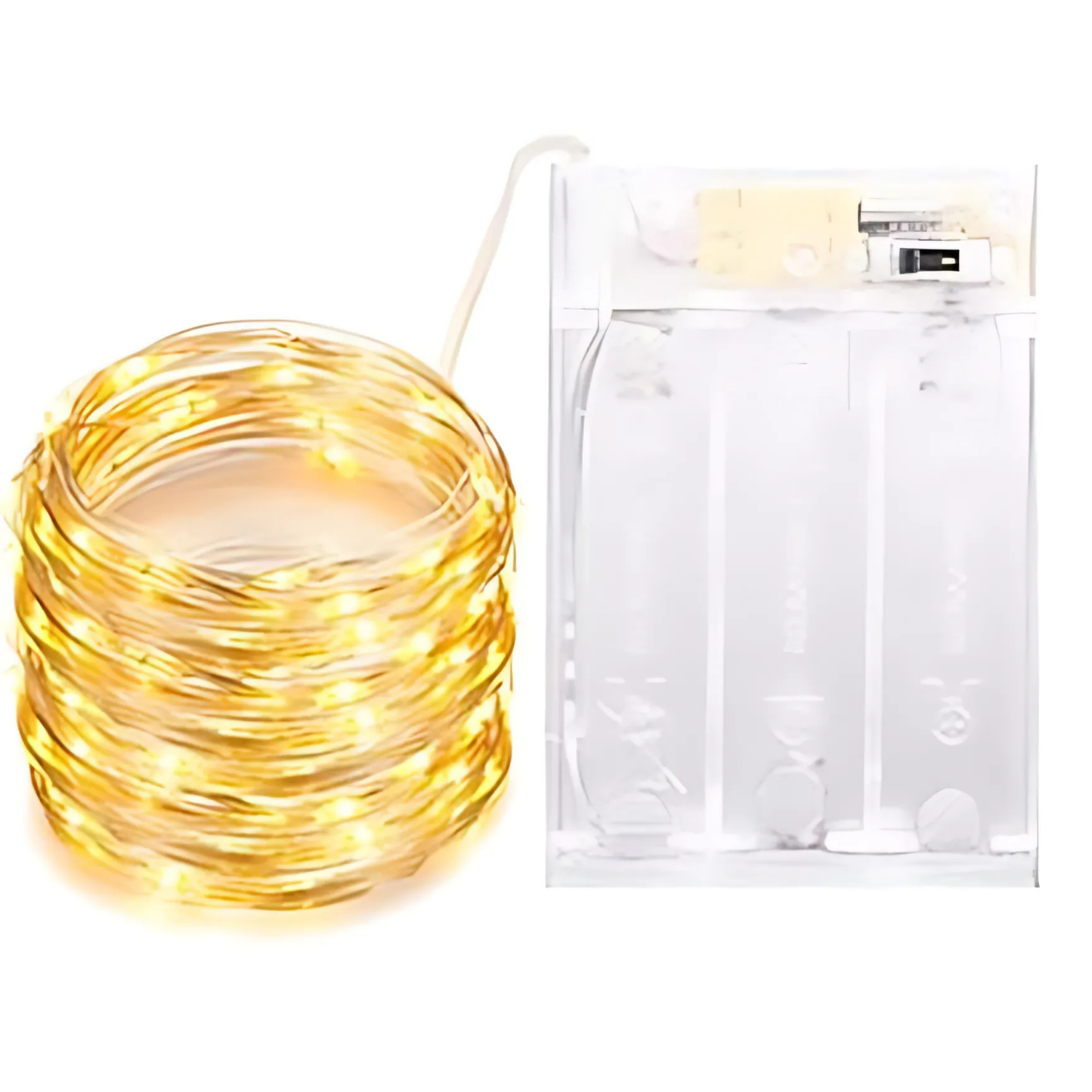 Su Geçirmez 3 Metre Pilli Gümüş Tel Led Peri Işığı