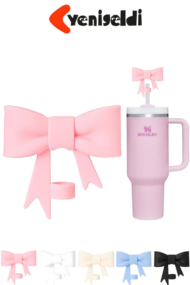 Yenigeldi 1 Adet Pembe Fiyonklu 10mm Stnly Quencher Uyumlu Silikon Pipet Toz Koruyucu Kapak
