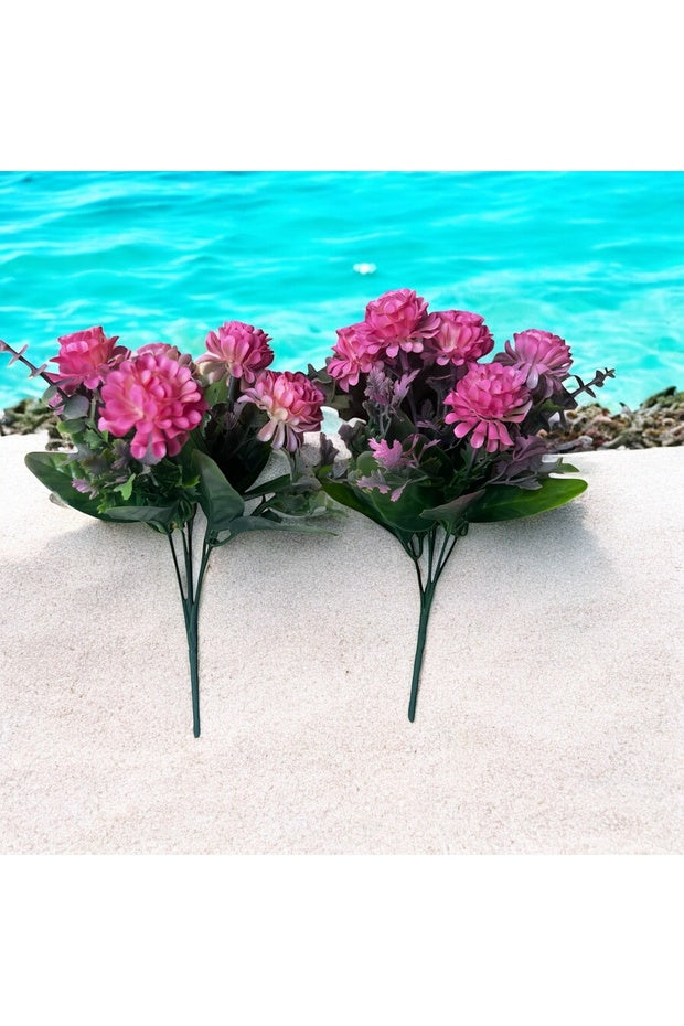 1 Demet Dekoratif Yapay Pembe Çiçek -vazo dahil değildir