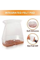 Yenigeldi 24 Adet (2CM VE 2,8 CM) Keçeli Sandalye Susturucu Sandalye Pabucu Keçe Zemin Koruyucu Kaydırmaz