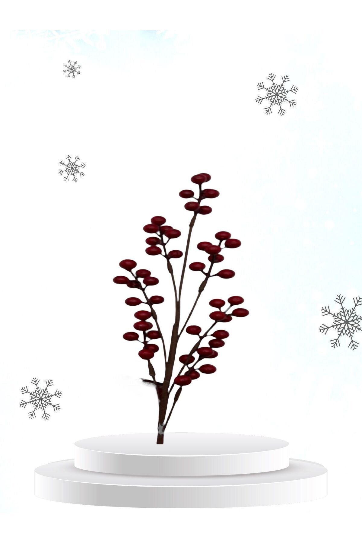 Yenigeldi 4 Adet 70 cm Büyük Boy El Yapımı Uğur Kokina Red Berry Yılbaşı Süsü Süs t1151