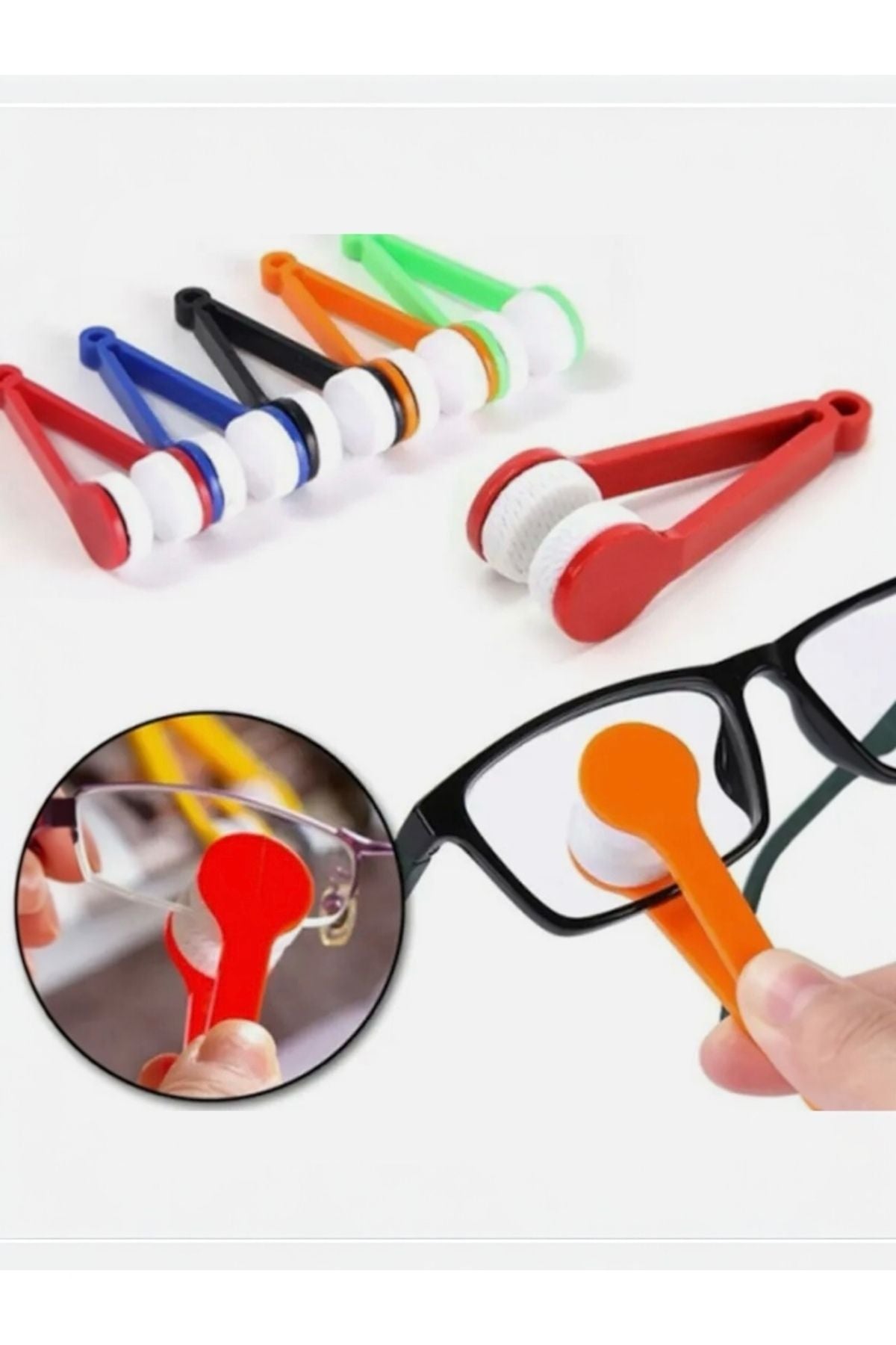 2 Adet Mikrofiber Gözlük Temizleme Sileceği, Gözlük Camı Temizleme, Toz Bırakmaz, Leke Bırakmaz