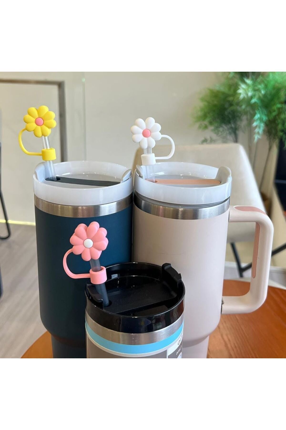 Yenigeldi 5 Adet 10 Mm Stanley Kupası İçin Pipet Tıpası Kapak Kapağı Toz Böcek Sineklere Karşı Tapa Tıpa