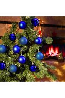 12'li Mavi 6 Cm Yılbaşı Topu, Noel Topu, Çam Ağacı Topu,süs Topu