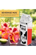 1 Adet 500ml Flamingo Süt Kutu Tasarımlı Su Kahve İçecek Şişesi Cam Değildir Kahve Ve Sunum Bardağı