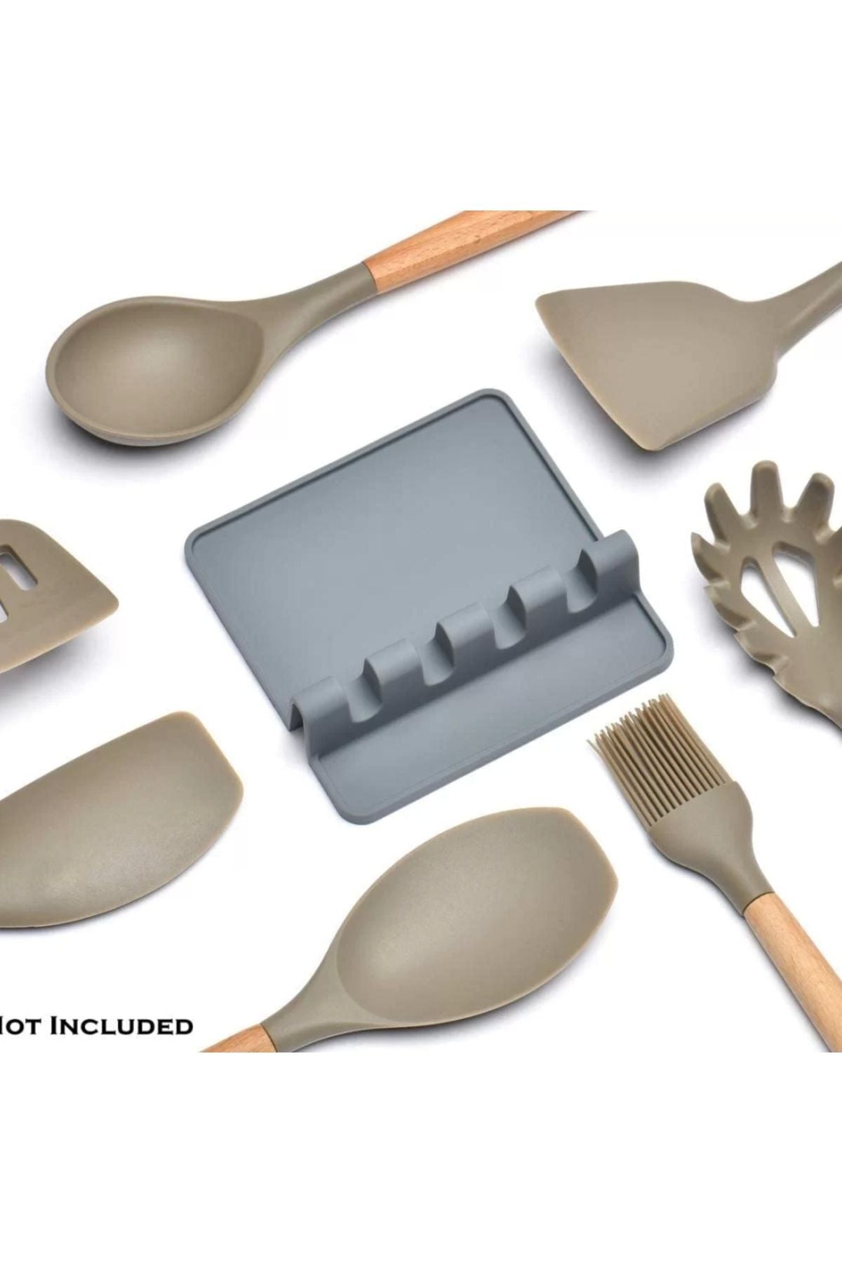 Yenigeldi Silikon Kaşıklık Çatallık, Silikon Bulaşıklık, Bulaşıklık, Çatal Kaşıklık Mutfak Düzenleyici