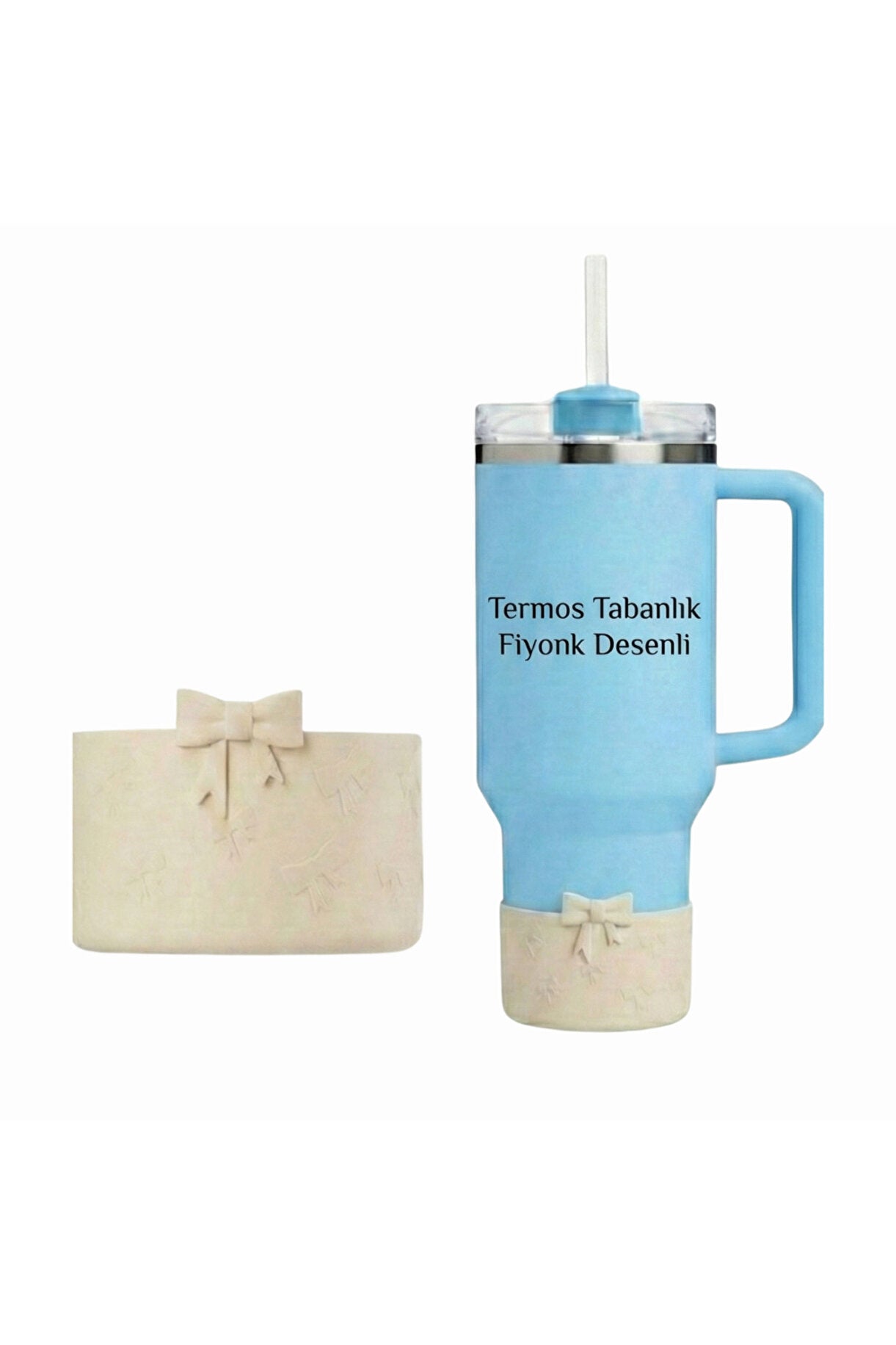 Yenigeldi 1 Adet Krem Silikon Taban Koruyucu Stnly Quencher 40/30oz Uyumlu Kaymaz Taban Altlık