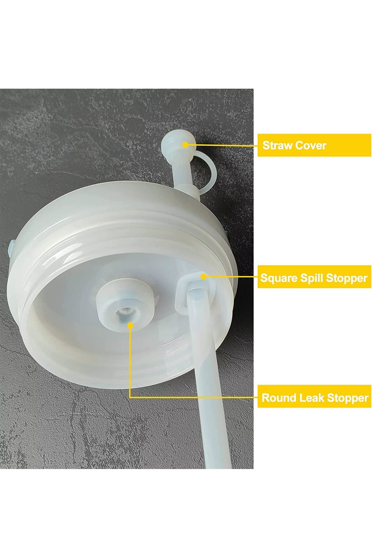 Stanley Quencher Ve Yeni Nesil Pipetli Termos Uyumlu 3 Parça Sızdırmaz Koruyucu Aksesuar Silikon Seti