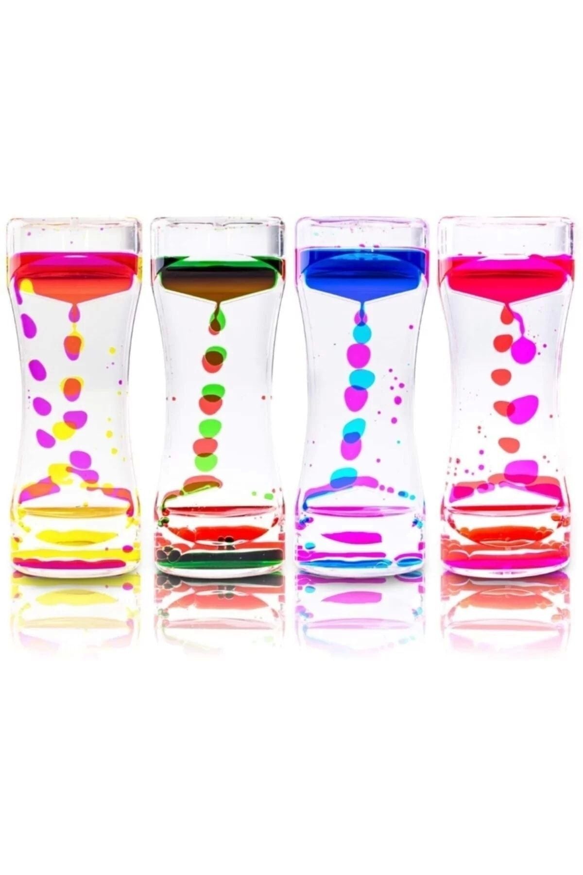 Yenigeldi 2'li Baloncuklu Zaman Saati, Sıvı Kum Saati,lav Lambası Kum Saati,su Baloncuğuduyusal Oyuncak,2 Adet