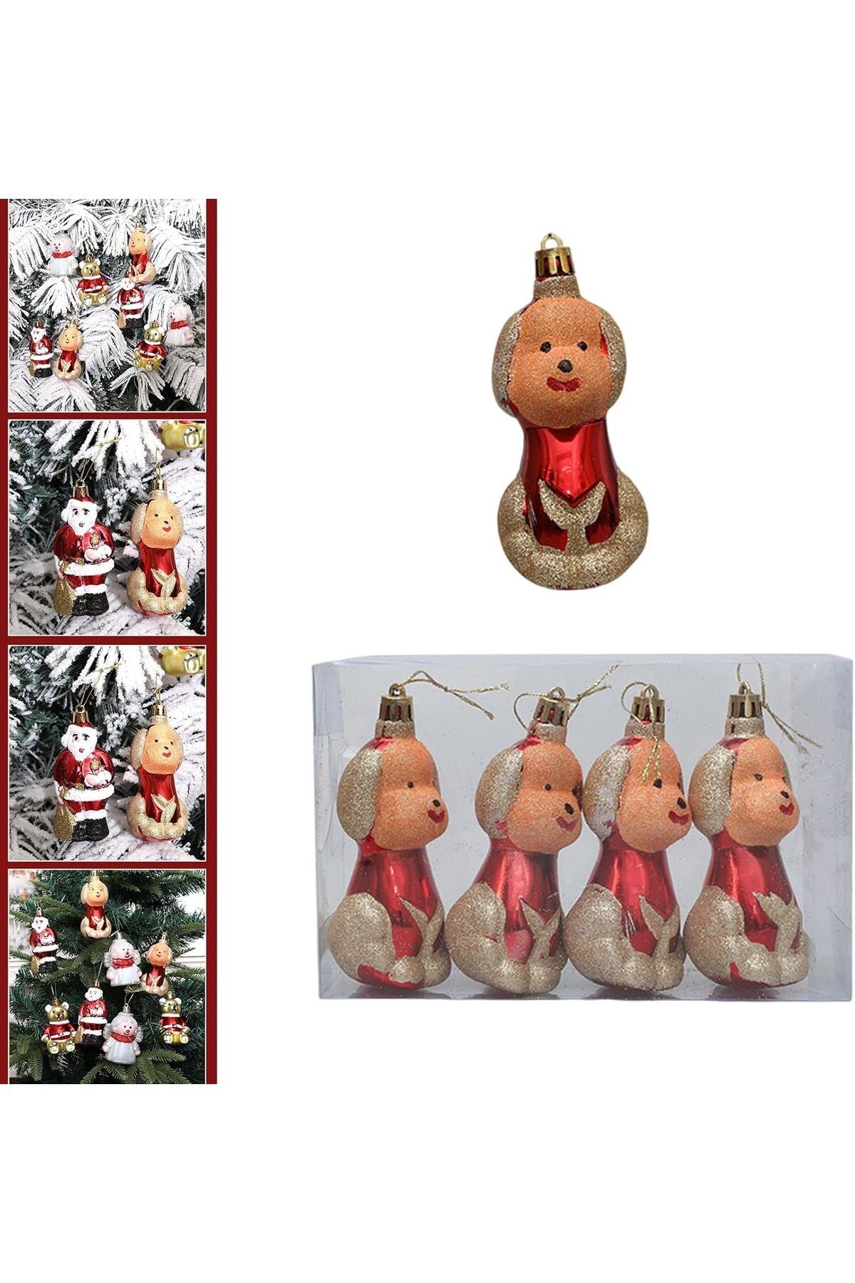 2 Adet Sevim Köpek Yılbaşı Süsü Ağaç Süsü Parti Doğum Günü