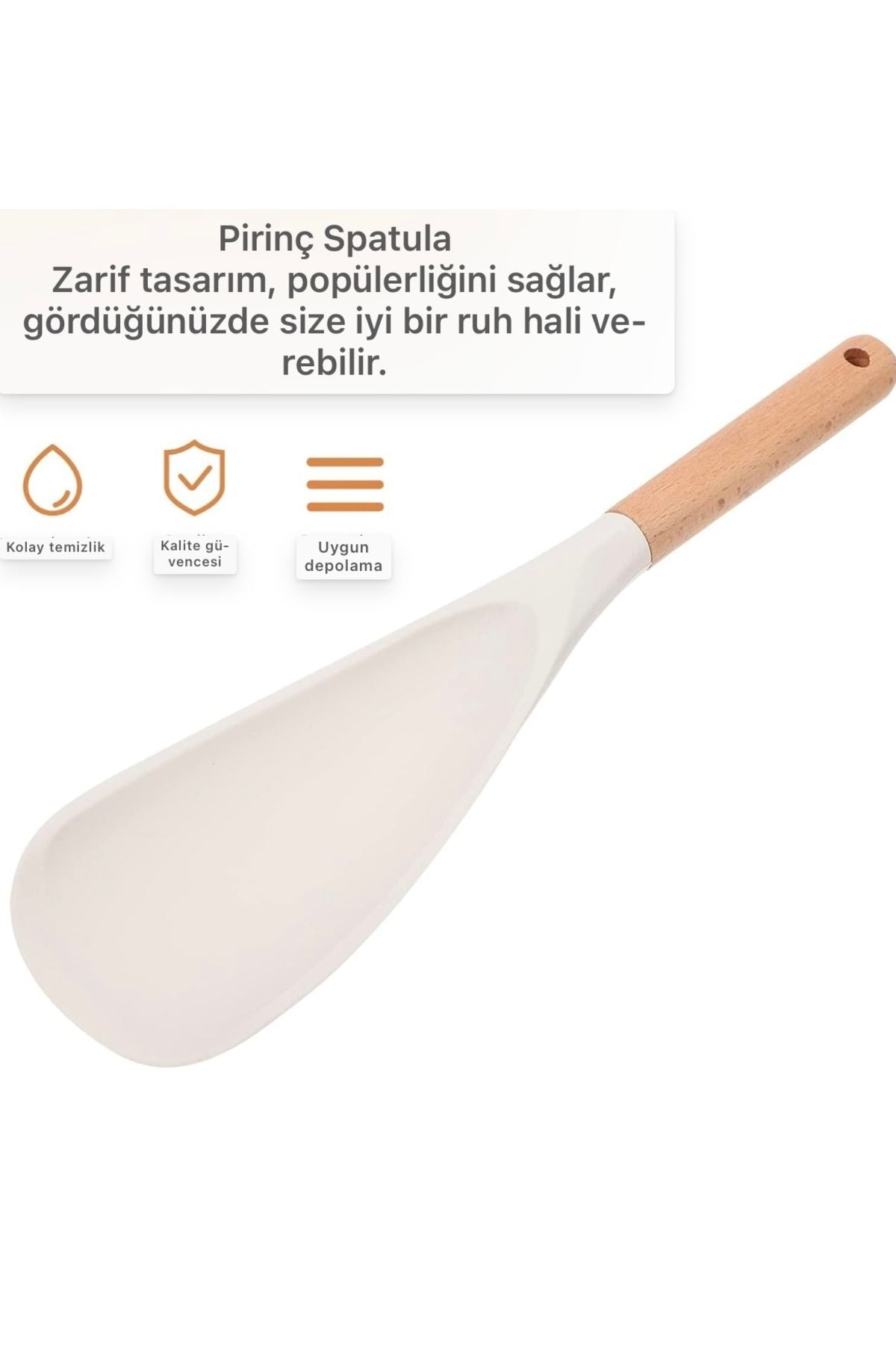 Yenigeldi 1 Adet Silikon Spatula Kaşık (2 si 1 arada)
