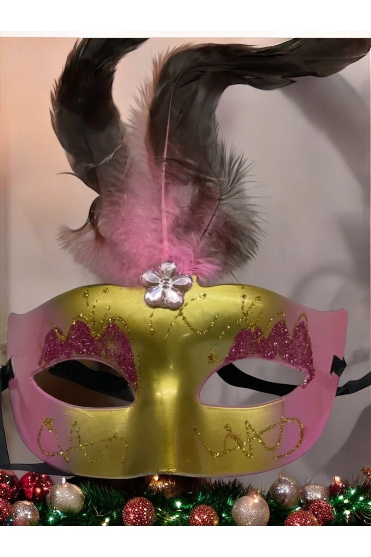 Yenigeldi 1 Adet Yılbaşı Maske, Süslü Maske