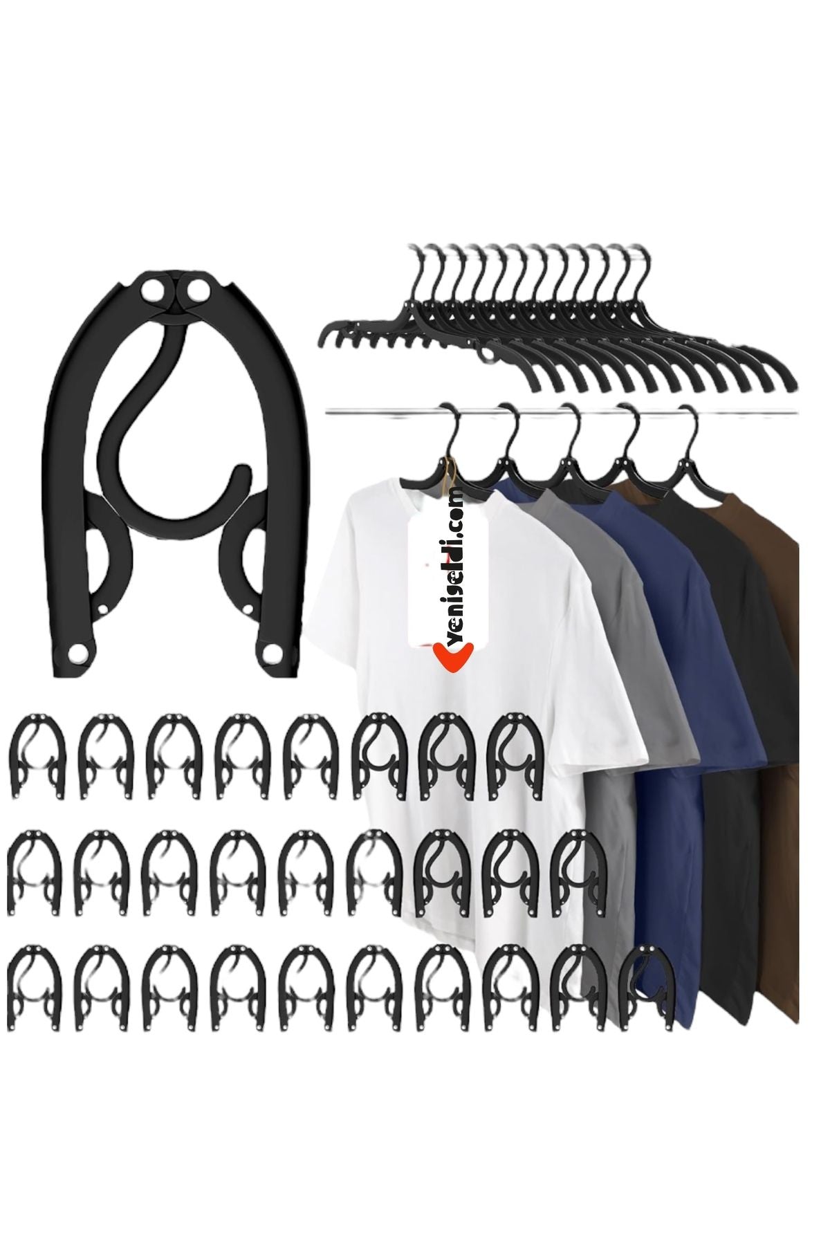 Yenigeldi 8 Adet Katlanabilir Seyahat Askısı Foldable Hanger