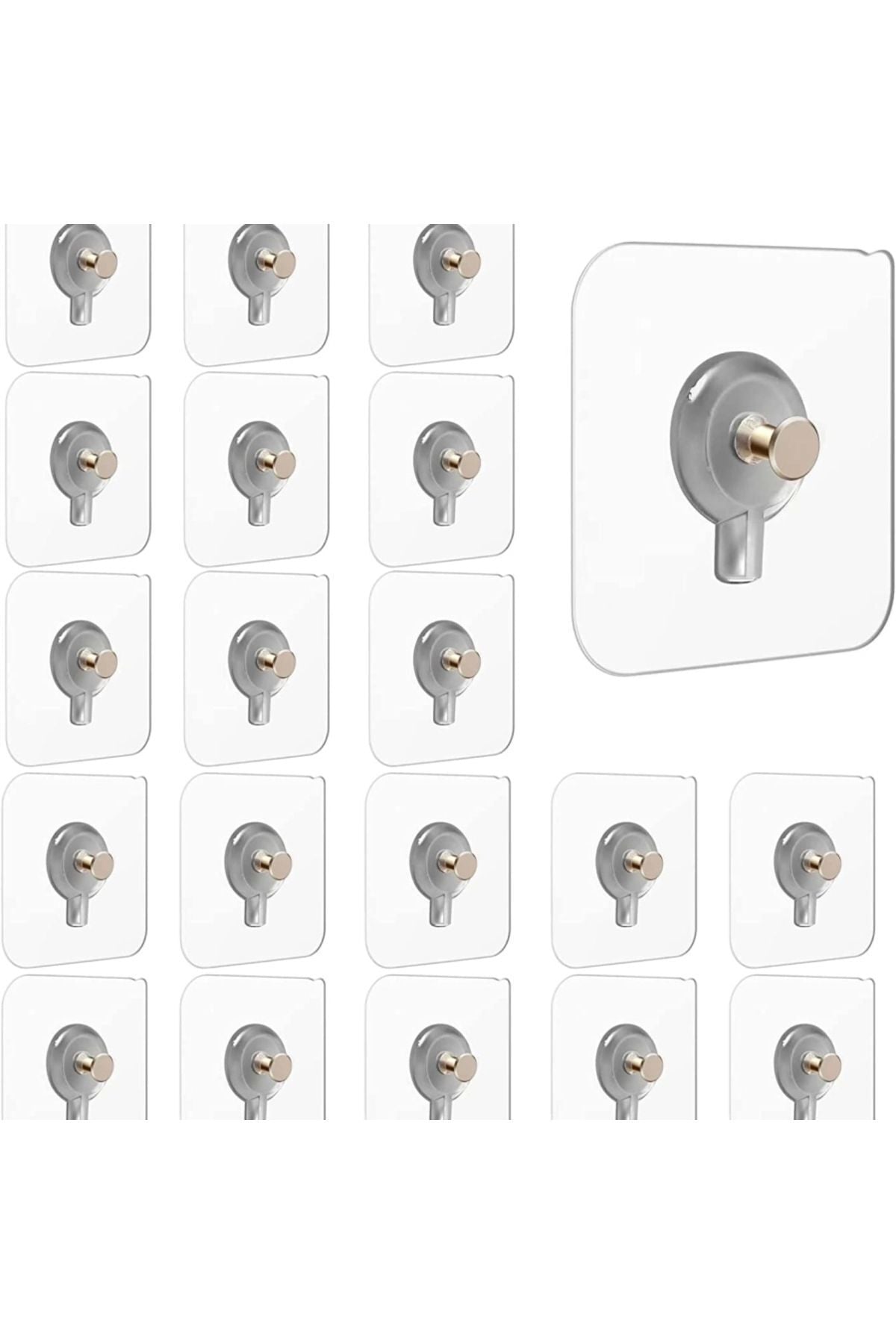 Yenigeldi 12 Adet Süper Güçlü Yapışkan Çerçeve Resim Askısı Yapışkanlı Askı Paslanmaz Çelik Mutfak Banyo Ev Du