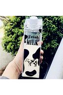 1 Adet 500ml Flamingo Süt Kutu Tasarımlı Su Kahve İçecek Şişesi Cam Değildir Kahve Ve Sunum Bardağı