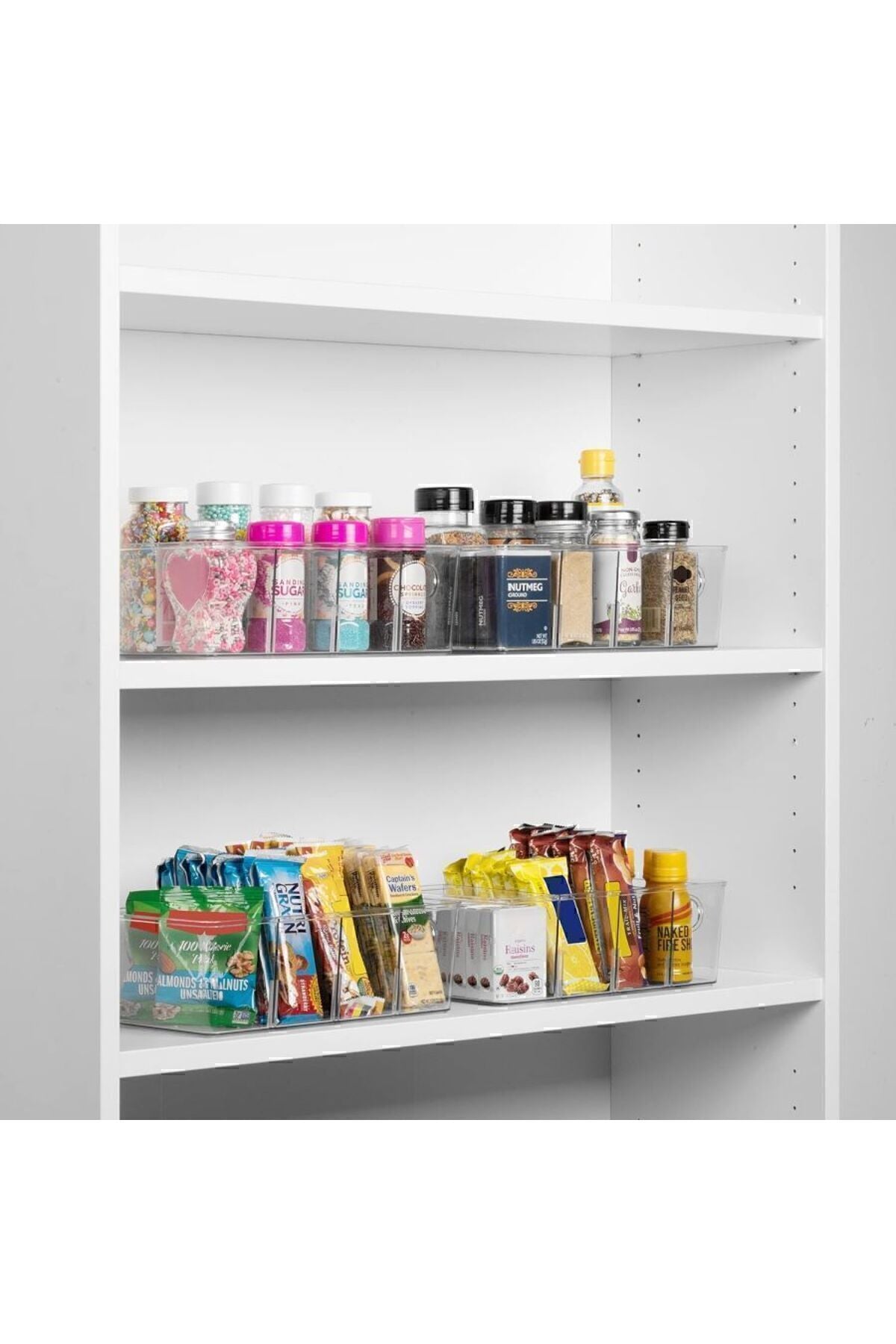 Yenigeldi 1 Adet Akrilik Çıkarılabilir Bölmeli Mutfak Buzdolabı Düzenleyici Makyaj Banyo Organizeri Çay Kutusu