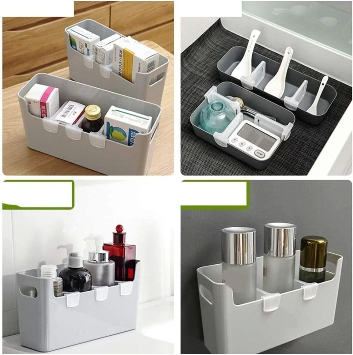 Yenigeldi 12 Pieces Plastic Refrigerator Divider Organizer Adjustable Refrigerator Pantry Grid Divider Separator