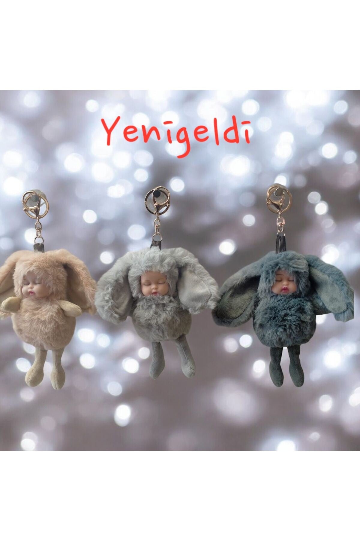 2 adet Bebek Peluş Anahtarlık Büyük Boy Çanta Süsü