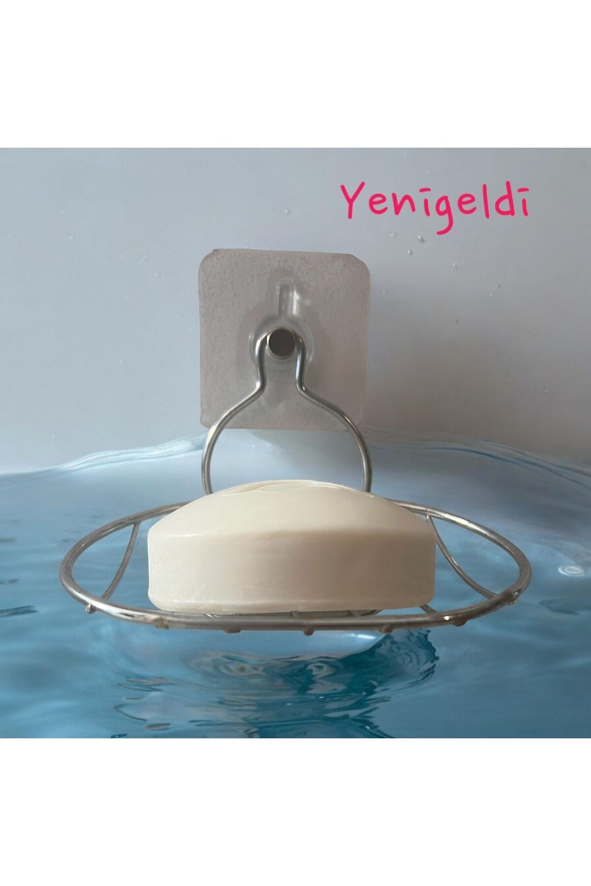 2 Adet Güçlü Yapışkan Askılı Paslanmaz Sabunluk Duş, Banyo Mutfak Duş Lifi vs.