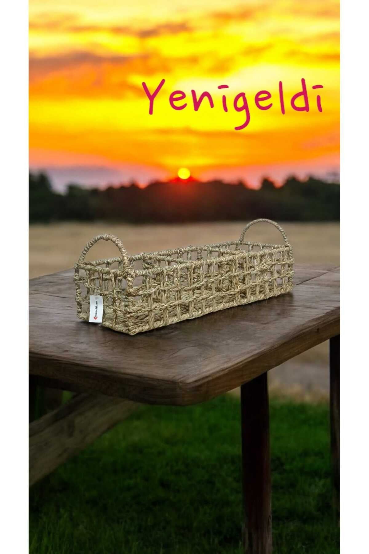 (Y:9*G:13*U:43 CM) 1 Adet Hasır Sepeti 3 Bölmeli Yen2400091