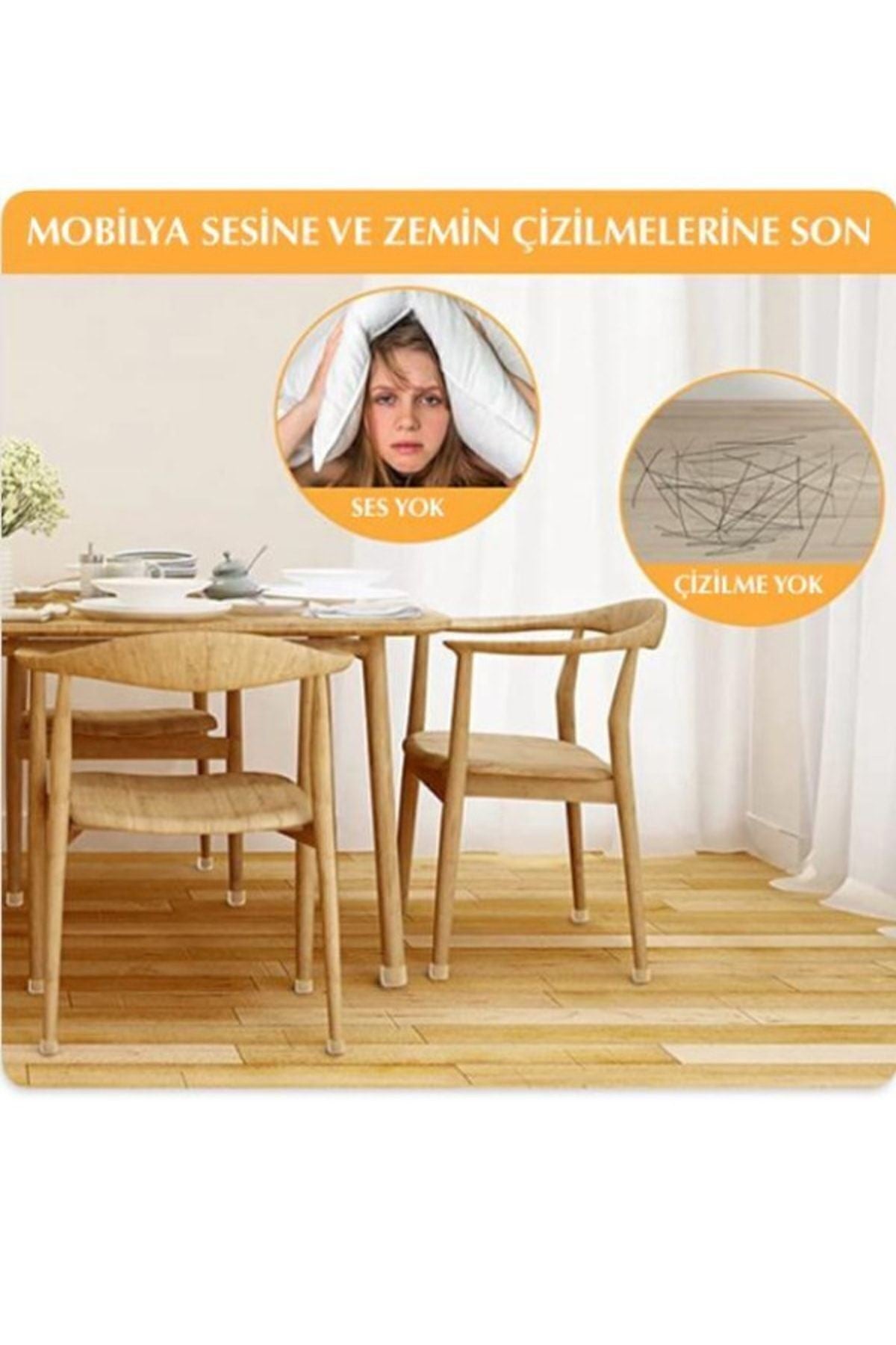 4 Adet (2,5 CM VEYA 2.9 CM) Keçeli Silikon Masa Sandalye Koruyucu Masa Koltuk Sandalye Kaydırmaz