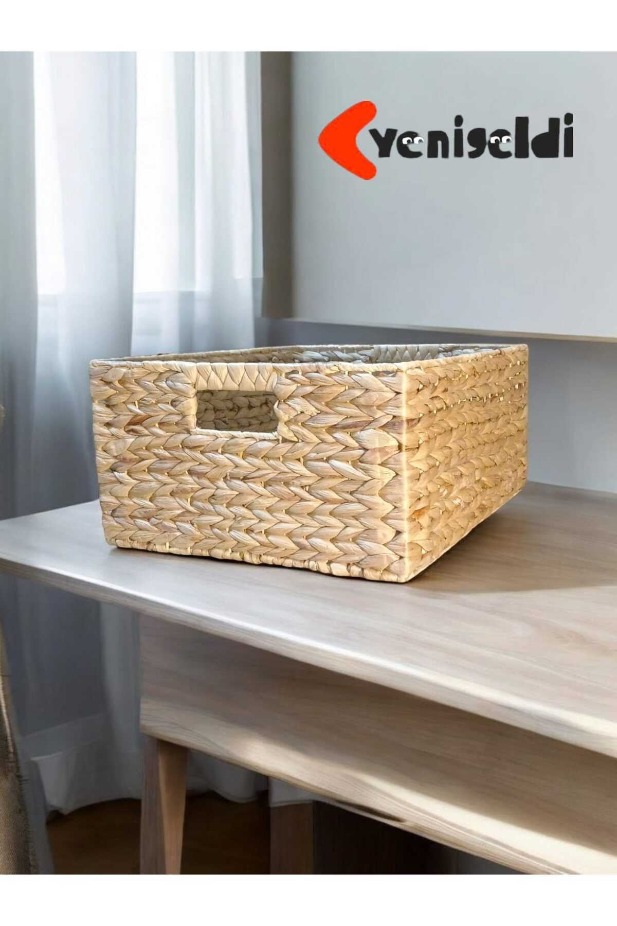 1 ADET Hasır Saklama Sepeti, Düzenleme için Saklama Sepetleri yen240027b