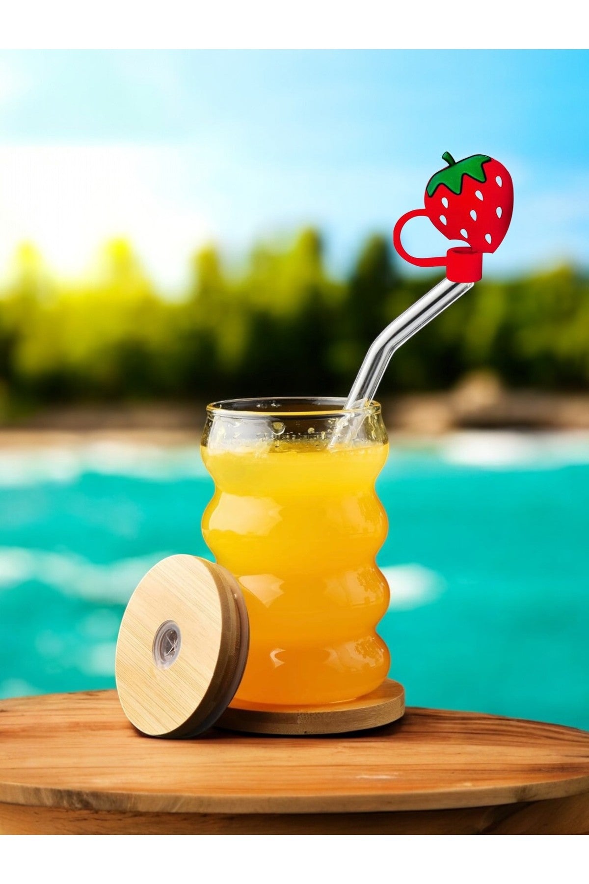 Ripple Boğumlu Bardak Isıya Dayanıklı Borosilikat Kahve Çay Bubble Tea Viski Bardağı