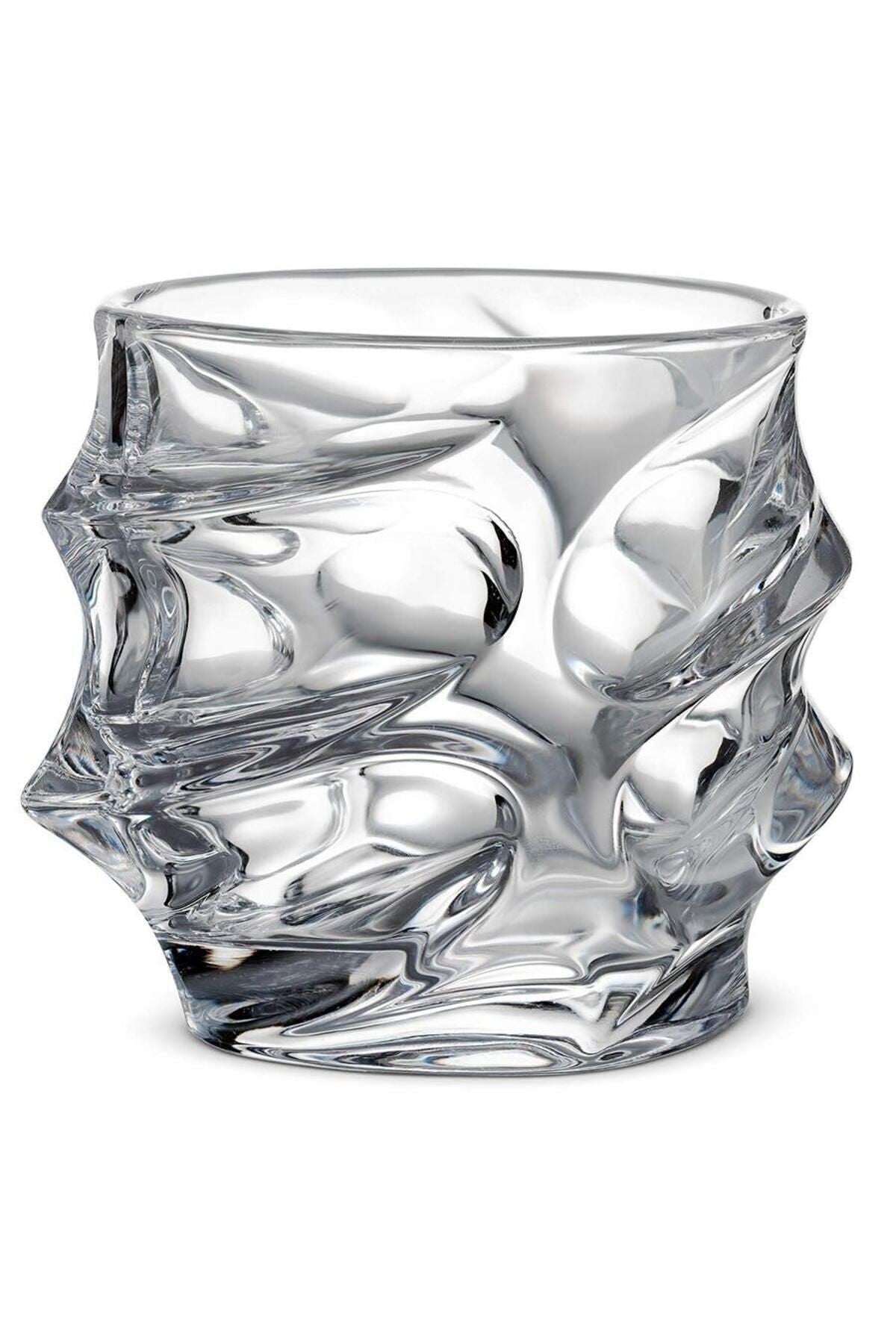 Iskoç Tarzı El Yapımı Kurşunsuz Kristal Viski Bardağı, 300 ml Kokteyl Bourbon Sunum Bardağı