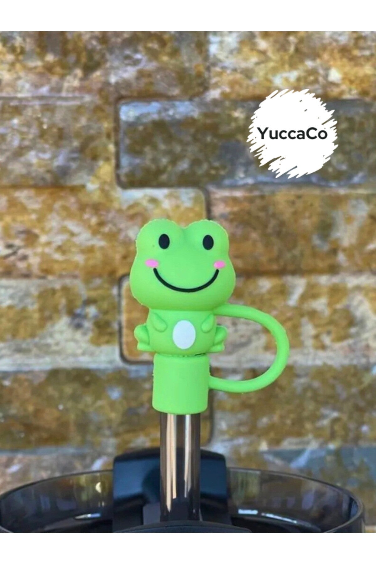 Arı Stanly Quencher Termos Uyumlu Aksesuar/ Pipet Koruyucu/ Hayvan Figürlü Pipet Kılıfı / Tıpası