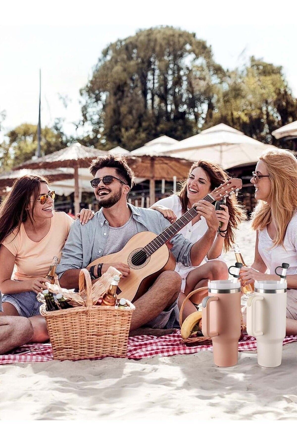 Quencher Ve Yeni Nesil Pipetli Termos Uyumlu Termos Figürlü 3 Parça Sızdırmaz Aksesuar Silikon Set