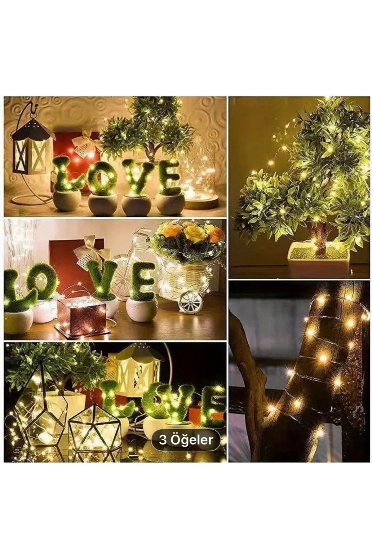 LED 2 metre 20 Lamba Günışığı Yılbaşı Işığı Parti Dekorasyon