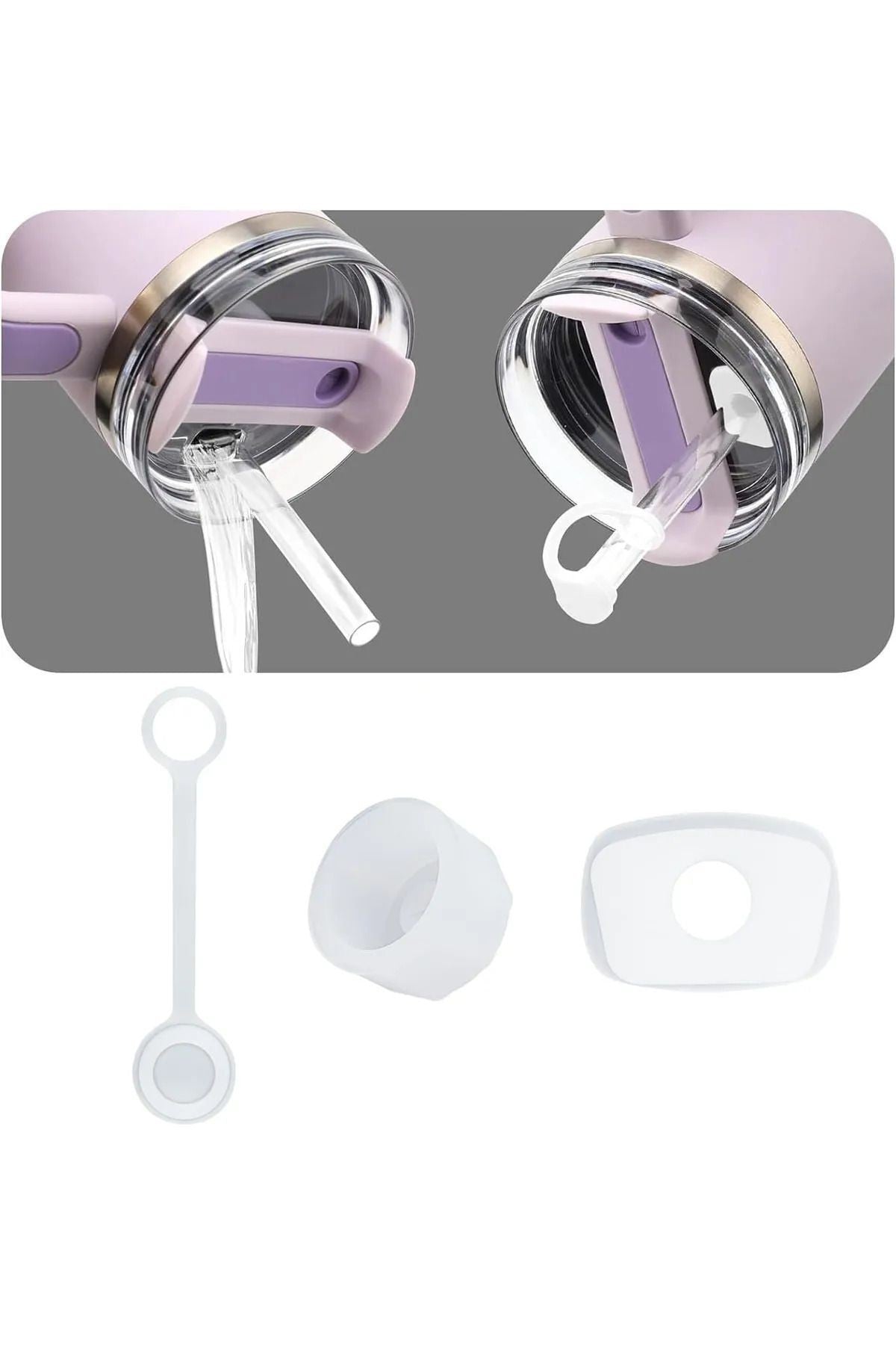 Quencher H2.0 30/40 Oz Uyumlu 3 Parça Sızdırmaz Silikon Set
