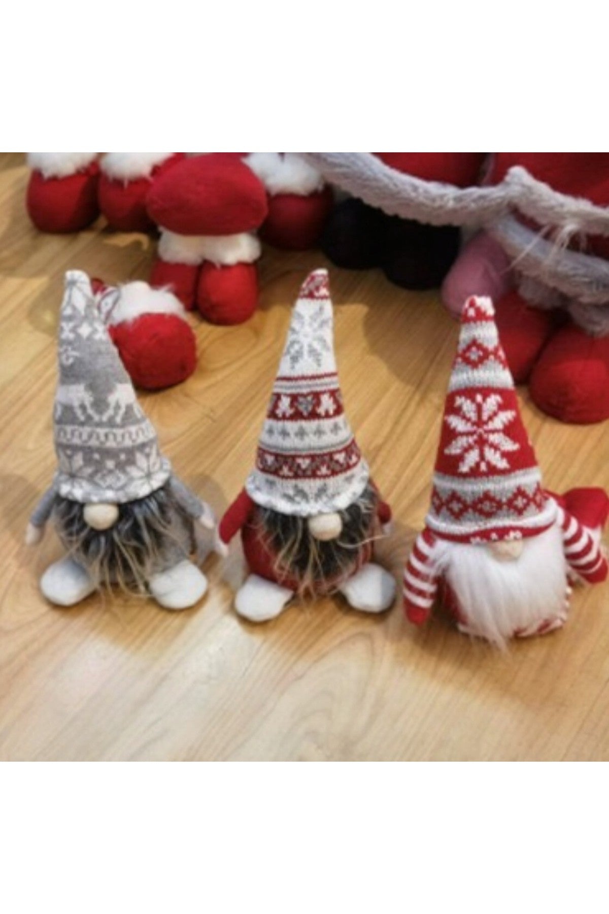 1 Adet 18 cm Burnu Yanan Yılbaşı Gnome Şans Cücesi İskandinav Yılbaşı Cücesi