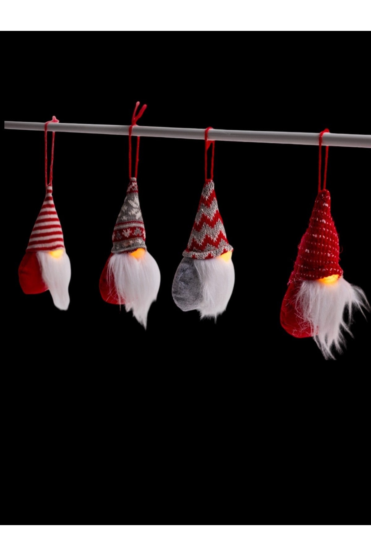 1 Adet Burnu Yanan Peluş Gnome İskandinav Yılbaşı Şans Cücesi Yılbaşı Süsü Dekorasyon