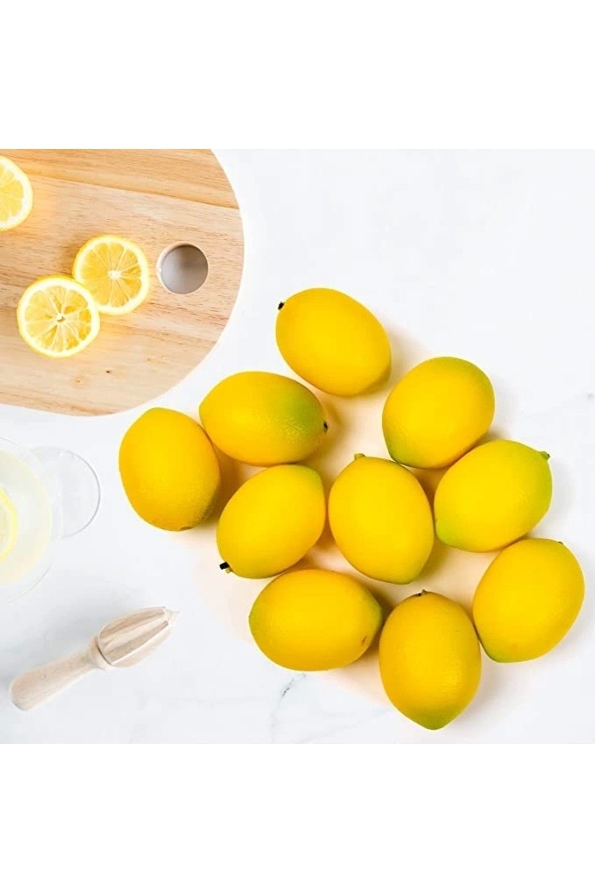 3 Adet Sahte Limon Yapay Limon Ev Mutfak Süsü