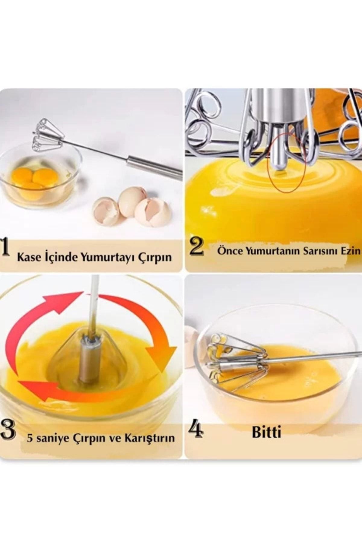 Yenigeldi Bas-çek Mikser Karıştırıcı Paslanmaz Çelik El Itme Çırpma Blenderi Yumurta Çırpıcı Süt Köpürtücü