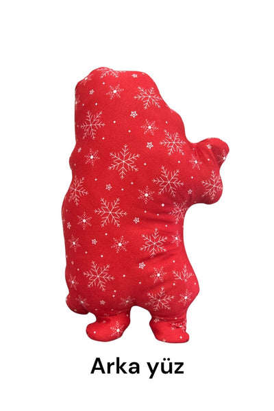 Yenigeldi 1 Adet 40 cm Noel Baba Kedi Yılbaşı Yastık Yılbaşı Süsü