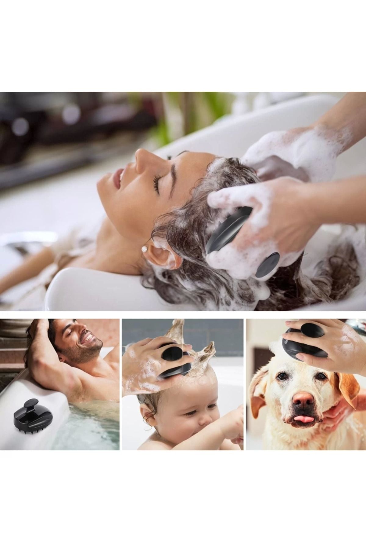 Yumuşak Silikon Saç Derisi Masajı Şampuan Fırçası,saç Derisi Stres Için Baş Masajı Duş Saç Fırçası