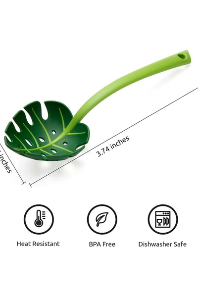 Yenigeldi Yaprak Kepçe ,jungle Servis Kaşığı, Jungle Spoon Mutfak Kaşığı, Yaprak Servis Kaşığı