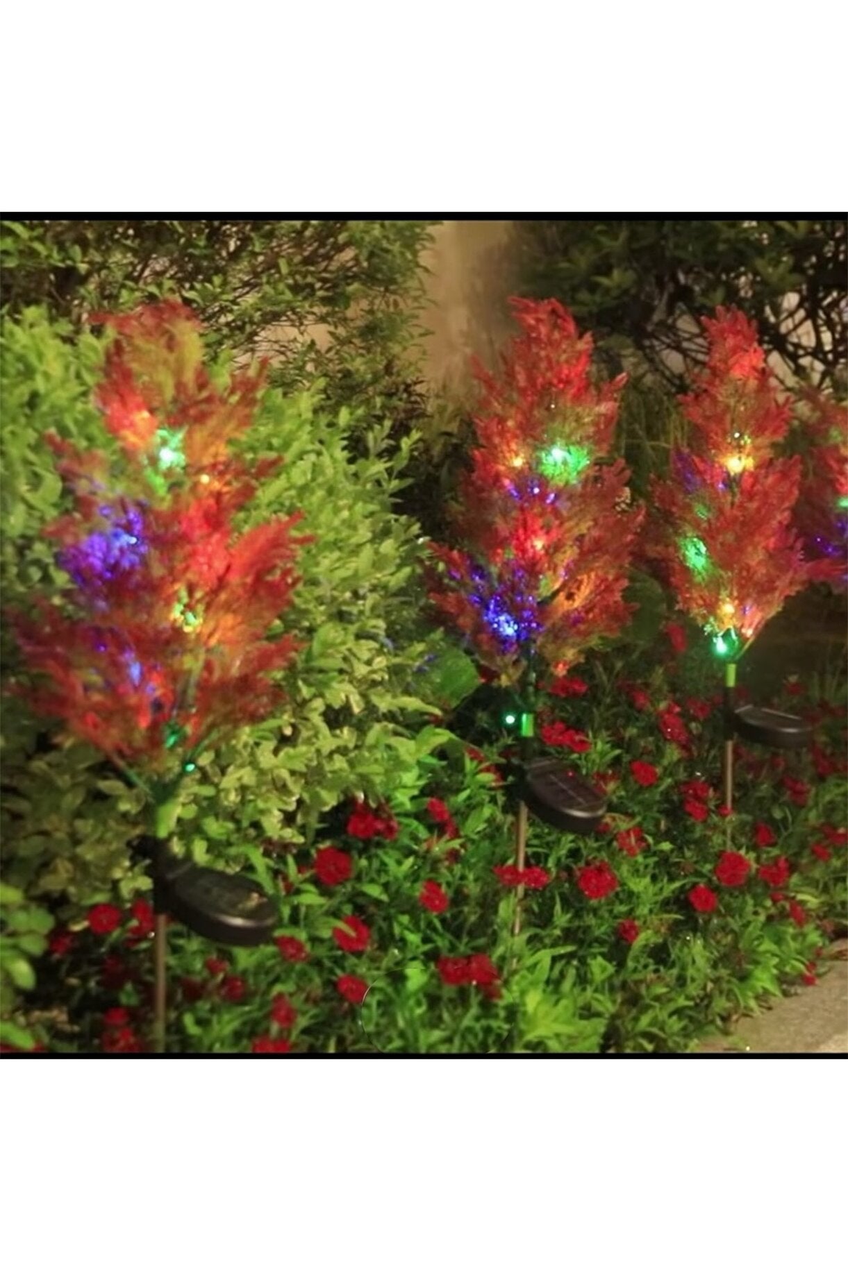 Güneş Enerjili LED Çam Ağacı Bahçe Lambası , Peyzaj Aydınlatması, Su Geçirmez, 80cm