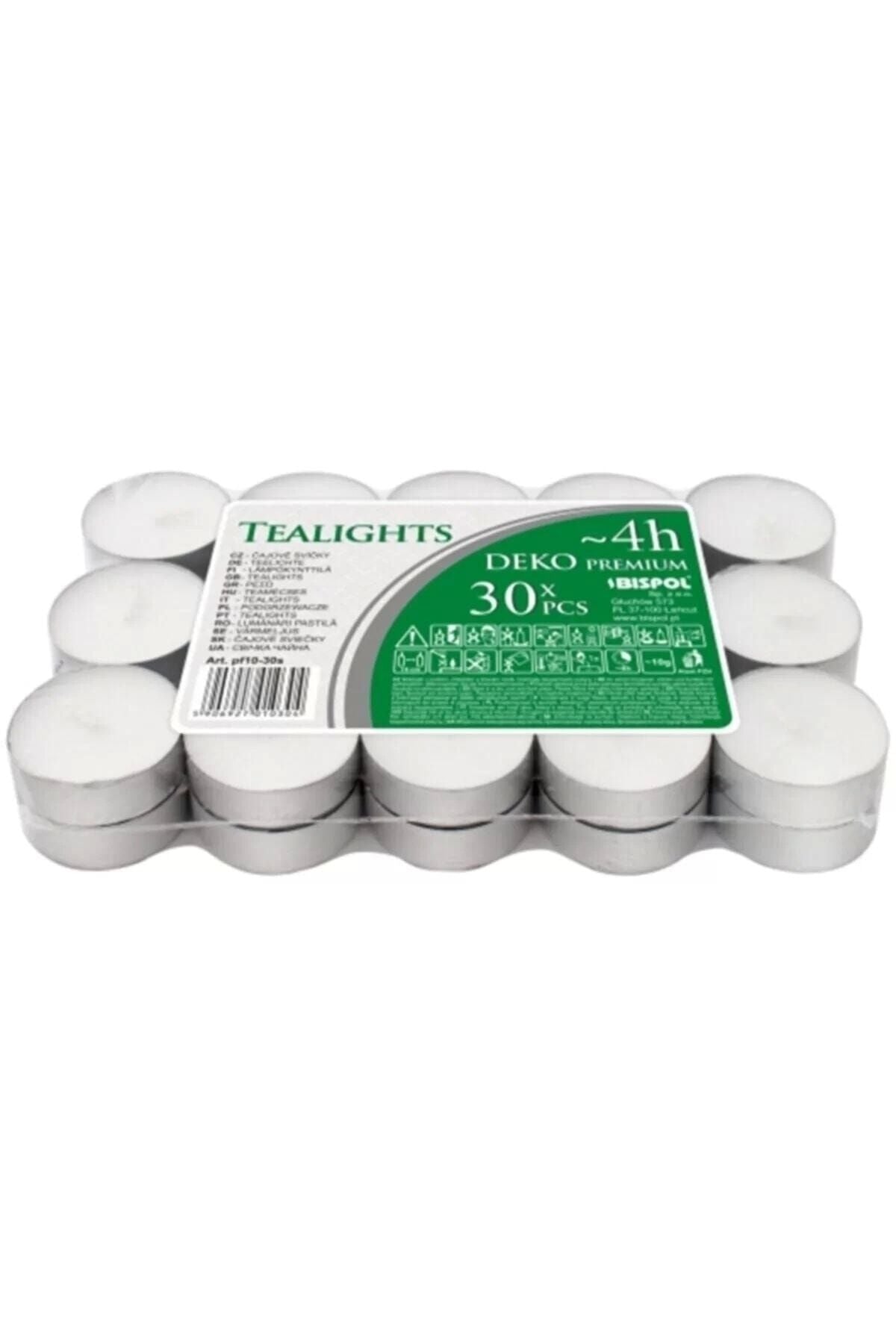BISPOL 30 Lu Buhurdanlık Tea Light , 4saat Yanan Mum , Difüzör Mumu , Kokusuz Mum , Isıtıcı Mum, Tealight