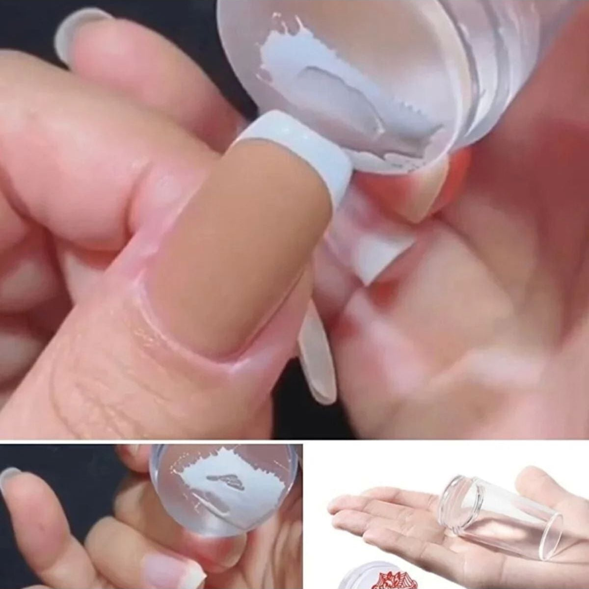 Yenigeldi Silikon Oje Şekillendiricisi, Tırnak Süs Damgalama Aleti, French Nail Stamper