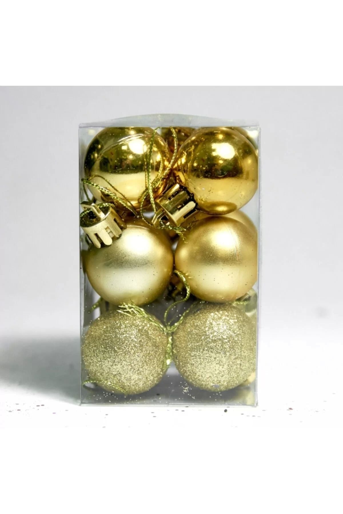 12'li Gold 4 Cm Yılbaşı Topu, Noel Topu,çam Ağacı Topu, Süs Topu