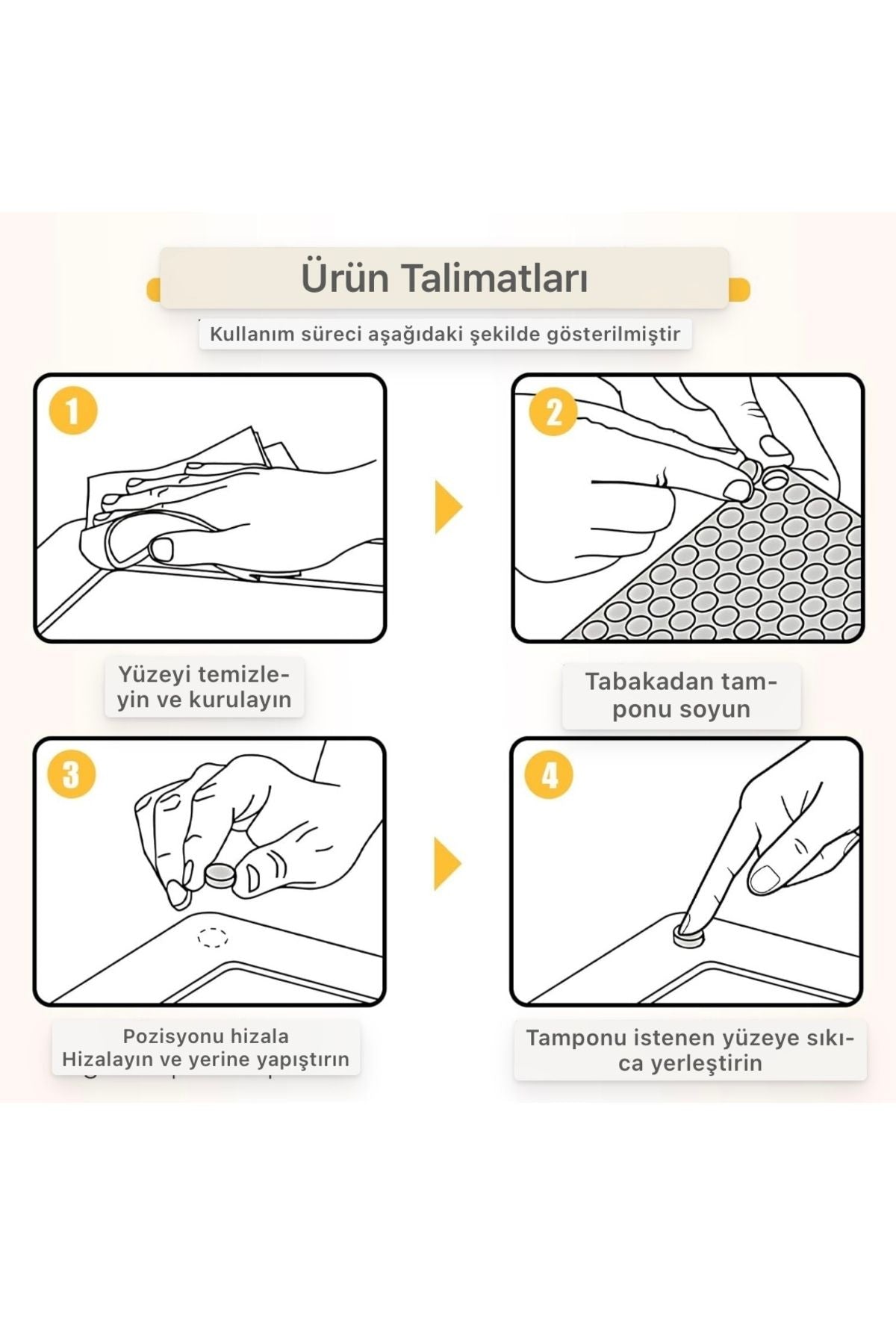 Yenigeldi 32 Adet Şeffaf Silikon Dolap Kapı Duvar Stoper Tampon Koruyucu