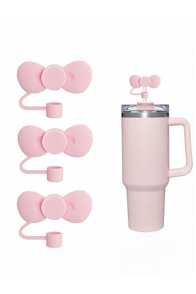 Yenigeldi 1 Adet Kawaii Tarzı Stanly Quencher için Fiyonk Pipet Başlığı - 9-10 mm Pipetlerle Uyumlu Silikon