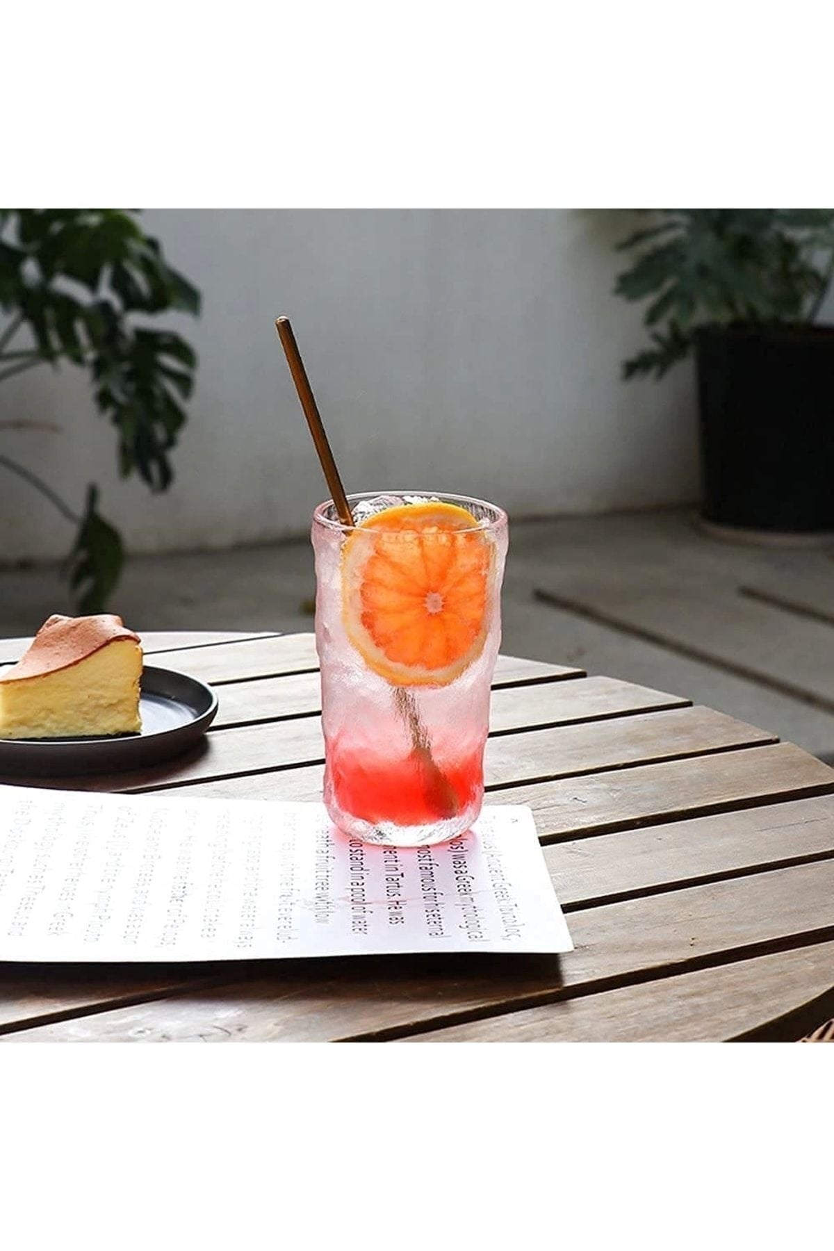 2 Adet 300ml. Italyan Cam Buzul Bardak, Buzlu Su Bardağı, Kokteyl Meyve Suyu Kahve Sunum