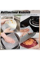 2 Adet Çift Katlı Çok Amaçlı Mucize Mikrofiber Inox Bez Telli Bulaşık Bezi, Mutfak Banyo Bezi