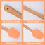 Yenigeldi 3 Adet 21 cm Pastel Renk Bambu Saplı Mini Silikon Pişirme Seti, ( Kaşık,Fırça,Spatula)