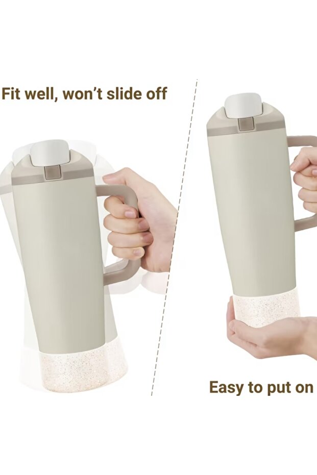 Yenigeldi Simli Stenley Quencher Silikon Taban - 30oz & 40oz Tumbler İçin Kaydırmaz ve Çizilmez Koruyucu Kılıf