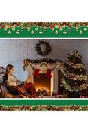 2 Adet 1.7m Cicili Bicili Yılbaşı Püskül Metalik Noel Ağacı Parlak Çelenk Süslemeleri (kırmızı Yeşil